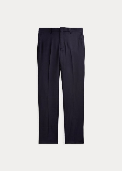 Pantalones Polo Ralph Lauren Hombre Azul Marino - Slim Fit Wool Twill - VDJGK0149